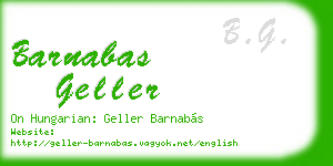 barnabas geller business card